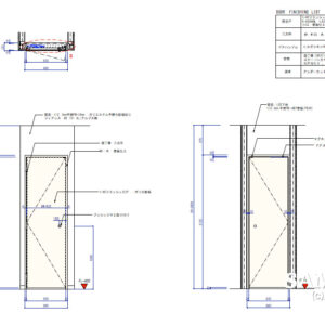 《建具の描き方》基本的な木製片開き戸の作図方法