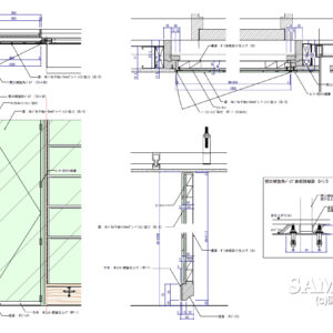 《建具図》ミラー貼り建具の注意すべき点は開口補強と建具！