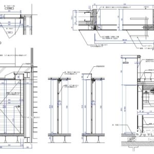 《建具図》壁面と建具を上手く同化させた事例