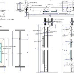 シンプルなミラー付木製建具の ”きほんのき”