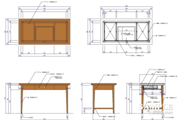 接客テーブルの”きほんのき”の作図事例
