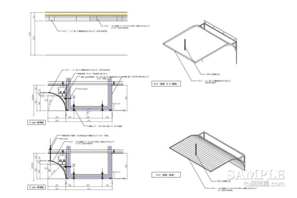 《天井造作》長い通路で活躍する間接照明のキャノピー
