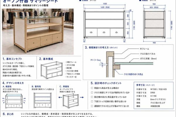 《OS_003》オーソドックスなオープンタイプの棚什器の事例