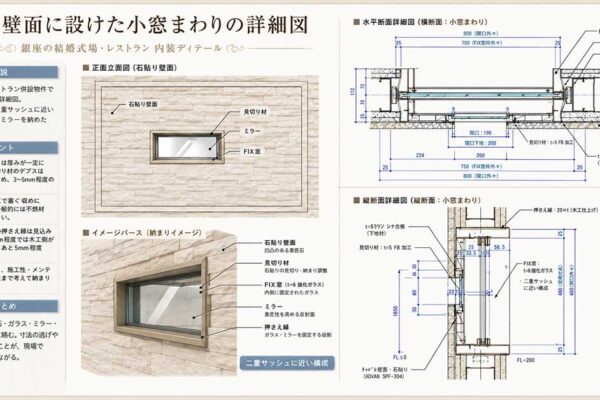 《WC_0012》マジックミラーを使用したのぞき窓の詳細図